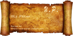 Utz Péter névjegykártya
